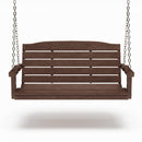 SimplyPoly 5 Foot Amish Made Classic Recycled Plastic Porch Swing, Tudor Brown