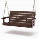 SimplyPoly 4 Foot Amish Made Signature Recycled Plastic Porch Swing, Bright White