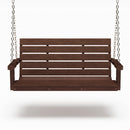 SimplyPoly 4 Foot Amish Made Signature Recycled Plastic Porch Swing, Patriot Blue
