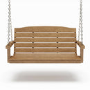SimplyPoly 4 Foot Amish Made Classic Recycled Plastic Porch Swing, Tudor Brown