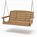SimplyPoly 5 Foot Amish Made Classic Recycled Plastic Porch Swing, Tudor Brown