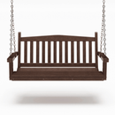 SimplyPoly 4 Foot Amish Made Mission Recycled Plastic Porch Swing, Birchwood Wood Grain