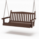 SimplyPoly 4 Foot Amish Made Mission Recycled Plastic Porch Swing, Birchwood Wood Grain