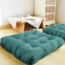 Tufted brown velvet corduroy floor seat cushion – living room pouf
