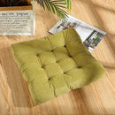 Tufted brown velvet corduroy floor seat cushion – living room pouf