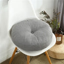 Tufted grey linen floor pillow seating cushion living room pouf