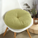 Tufted grey linen floor pillow seating cushion living room pouf