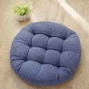 Tufted pink & light blue kids round floor cushions bedroom seating