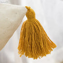 DecorBites™ Boho Style Tufted Tassels Yellow Cushion Cover for Home Decor