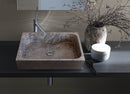 Tundra Gray Marble Turkish Handcrafted Farmhouse Apron Front Rectangular Sink 16x19.5x5