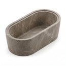 Tundra Gray Marble Rectangular Bathtub - 29.5"x67"x19.5" - Honed