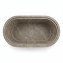 Tundra Gray Marble Rectangular Bathtub - 29.5"x67"x19.5" - Honed