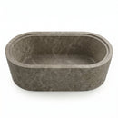 Tundra Gray Marble Rectangular Bathtub - 29.5"x67"x19.5" - Honed