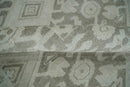 Turkish Design Brown and Ivory 8x10 Hand Knotted Antique Style Traditional Low Pile Wool Rug