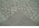 Turkish Design Brown and Ivory 8x10 Hand Knotted Antique Style Traditional Low Pile Wool Rug