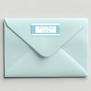 Turquoise Address Label