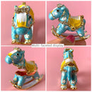 Turquoise enamel swan crystal animal figurines trinket box bedroom decor