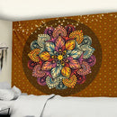 Turquoise & gold elephant mandala tapestry bedroom wall hanging
