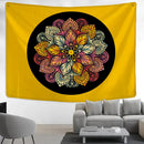 Turquoise & gold elephant mandala tapestry bedroom wall hanging