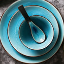 Turquoise Crack Glaze Tableware
