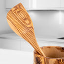 Handmade Olive Wood Kitchen Utensils Set of 5 with Wooden Holder