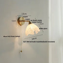 DecorBites™ Blue Glass Wall Sconce Pull Chain Switch Rotate Stair Light