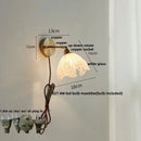 DecorBites™ Blue Glass Wall Sconce Pull Chain Switch Rotate Stair Light