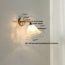 DecorBites™ Blue Glass Wall Sconce Pull Chain Switch Rotate Stair Light