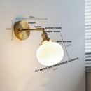 DecorBites™ Blue Glass Wall Sconce Pull Chain Switch Rotate Stair Light