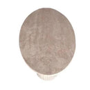 Tuscany Beige Travertine Handcrafted Oval Coffee Table Fluted Legs 24x50