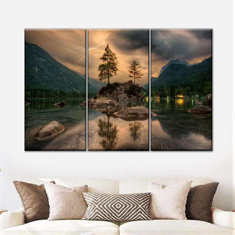 Magical Lakeside Mountain Wall Art