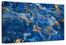 Navy And Gold Abstract Wall Art