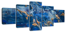 Navy And Gold Abstract Wall Art