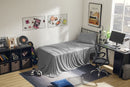 100% Microfiber Jersey Knit Sheet Set with Pillowcase-Gull Gray