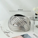 Twisted knot cream ceramic desktop storage tissue box – living room