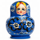 Set of 9 Rainbow Collection Blue Nesting Dolls  4.75 Inches