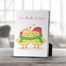 Two Chicks in Love Desktop Canvas