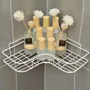 Two tier black metal corner storage shelves bathroom shower caddy