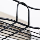 Two tier black metal corner storage shelves bathroom shower caddy