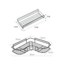 Two tier black metal corner storage shelves bathroom shower caddy
