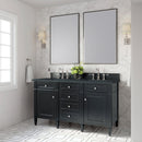 James Martin Brittany 60" Double Bathroom Vanity, Black Onyx