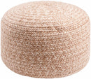 Tonanitla Natural Fiber Blush Knitted Outdoor Pouf