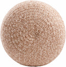 Tonanitla Natural Fiber Blush Knitted Outdoor Pouf