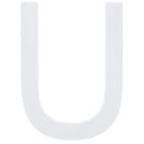 Arial Font White Painted MDF Wood Letter U (6 Inches)