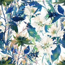 Modish Blue Leaves Wallpaper Vogue