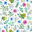 Stylish White Wallpaper with Wildflowers Fashionable