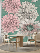 Green Floral Wallpaper