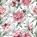 Stylish Pink Peonies Wallpaper Contemporary