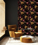 Modish Dark Wallpaper with Protea Tasteful