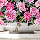 Elegant Brightly Pink Peonies Wallpaper